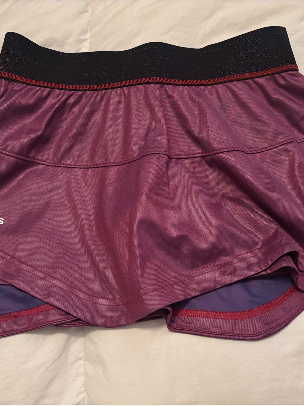 adidas Women's Plum Athletic Skort with Black Waistband